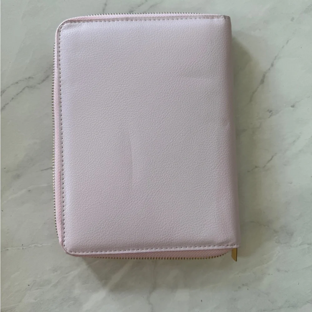 The Home Edit for Day Designer Leather Zip Planner - Light Blush Pink